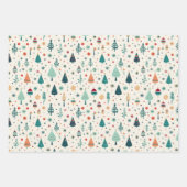 Retro Christmas Pattern Geschenkpapier Set (Vorderseite 3)
