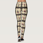 Retro Christmas Pattern Leggings (Rückseite)