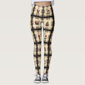 Retro Christmas Pattern Leggings (Vorderseite)