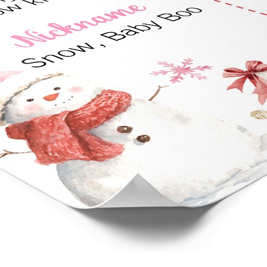 Retro Christmas Pink Santa Birthday Milestone Sign Poster (Ecke)