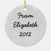 Retro Christmas Pinup Keramik Ornament (Hinten)