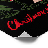 Retro Christmas Please Retro Festive Tail Coquette Poster (Ecke)