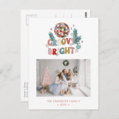 Retro Christmas Postkarte (Vorne/Hinten)