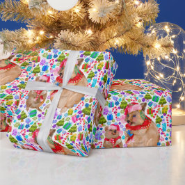 Retro Christmas Quokka Wrapping Paper Geschenkpapier
