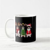 Retro Christmas Rat Terrier Santa Reindeer Dog Lov Kaffeetasse (Links)