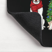 Retro Christmas Rat Terrier Santa Reindeer Dog Lov Mousepad (Ecke)