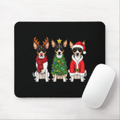Retro Christmas Rat Terrier Santa Reindeer Dog Lov Mousepad (Mit Mouse)