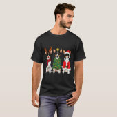 Retro Christmas Rat Terrier Santa Reindeer Dog Lov T-Shirt (Vorne ganz)