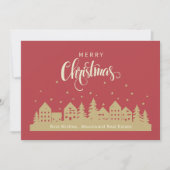 Retro Christmas | Realtor Marketing Personalisiert Dankeskarte (Vorderseite)