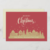 Retro Christmas | Realtor Marketing Personalisiert Dankeskarte (Vorne/Hinten)