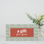 RETRO CHRISTMAS RED BERRIES GREEN BLÄTTER BESONDER (Stehend Vorderseite)