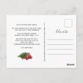 Retro Christmas Red Farm Truck Moving Ankündigung Postkarte (Rückseite)