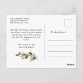 Retro Christmas Red Truck Rustic 5 FOTO Gruß Postkarte (Rückseite)