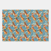 Retro Christmas Reindeer Geschenkpapier Set (Vorderseite 3)