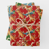 Retro Christmas Reindeer Geschenkpapier Set (Beispiel)