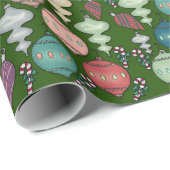 Retro Christmas Reload - Pastete auf Flasche Grün Geschenkpapier (Rolleneckpunkt)