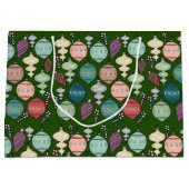 Retro Christmas Reload - Pastete auf Flasche Grün Große Geschenktüte (Vorderseite)