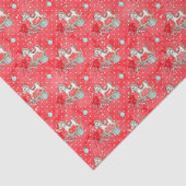 Retro Christmas Rocking Horcking Tissue Seidenpapier (Detail)