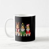 Retro Christmas Rough Collie Santa Reindeer Dog Lo Kaffeetasse (Links)