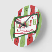 Retro Christmas Runde Wanduhr (Winkel)