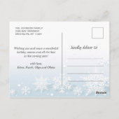 Retro Christmas Rustic 3 FOTO Grußurlaub Postkarte (Rückseite)