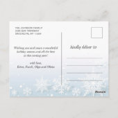 Retro Christmas Rustic 3 FOTO Grußurlaub Postkarte (Rückseite)