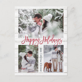 Retro Christmas Rustic 3 FOTO Grußurlaub Postkarte