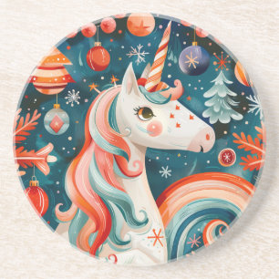 Retro Christmas Sandstone Untersetzer