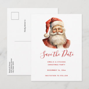Retro Christmas Santa Claus Ankündigungspostkarte