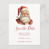 Retro Christmas Santa Claus Ankündigungspostkarte (Vorderseite)