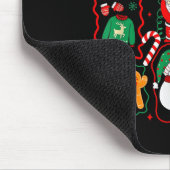 Retro Christmas Santa Claus Cocoa Xmas Tree Snowma Mousepad (Ecke)