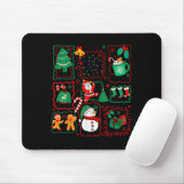 Retro Christmas Santa Claus Cocoa Xmas Tree Snowma Mousepad (Mit Mouse)