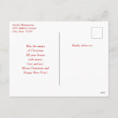 Retro Christmas Santa Claus Feiertagspostkarte (Rückseite)