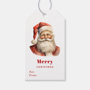 Retro Christmas Santa Claus Geschenkanhänger