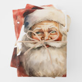 Retro Christmas Santa Claus Geschenkpapier Set (Beispiel)