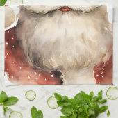 Retro Christmas Santa Claus Geschirrtuch (Gefaltet)