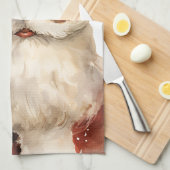 Retro Christmas Santa Claus Geschirrtuch (Viertel Falte)