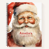 Retro Christmas Santa Claus Notizblock (Vorderseite)