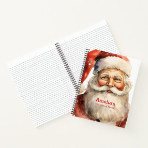 Retro Christmas Santa Claus Notizblock