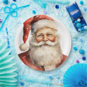 Retro Christmas Santa Claus Pappteller (Party)