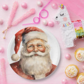 Retro Christmas Santa Claus Pappteller (Party)