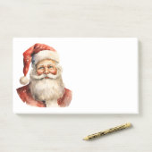 Retro Christmas Santa Claus Post-it Klebezettel (Auf Schreibtisch)