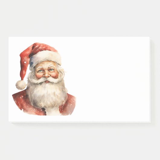 Retro Christmas Santa Claus Post-it Klebezettel (Vorderseite)