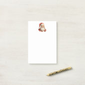 Retro Christmas Santa Claus Post-it Klebezettel (Auf Schreibtisch)