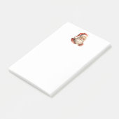 Retro Christmas Santa Claus Post-it Klebezettel (angewinkelt)