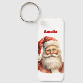 Retro Christmas Santa Claus Schlüsselanhänger (Vorderseite)