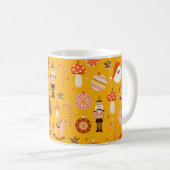 Retro Christmas Santa Rocking Pferdemuster Kaffeetasse (VorderseiteRechts)