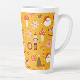 Retro Christmas Santa Rocking Pferdemuster Milchtasse