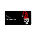 Retro Christmas Santa Skull Adressaufkleber<br><div class="desc">Dieses benutzerdefinierte Adressetikett ist phantastisch. Es verfügt über einen Retro-Santa-Schädel und Sie können dies für alles verwenden,  inklusive Namensschild,  Adressetikett,  etc.</div>