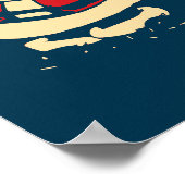 Retro Christmas Santa und sein Reindeer Buddy Poster (Ecke)